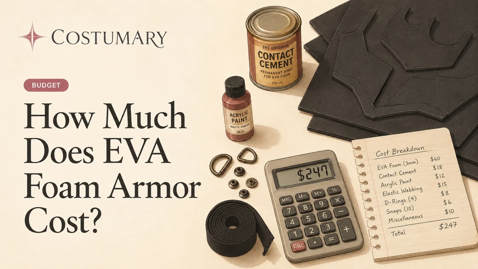 How Much Does EVA Foam Armor Cost? A Real Build Budget